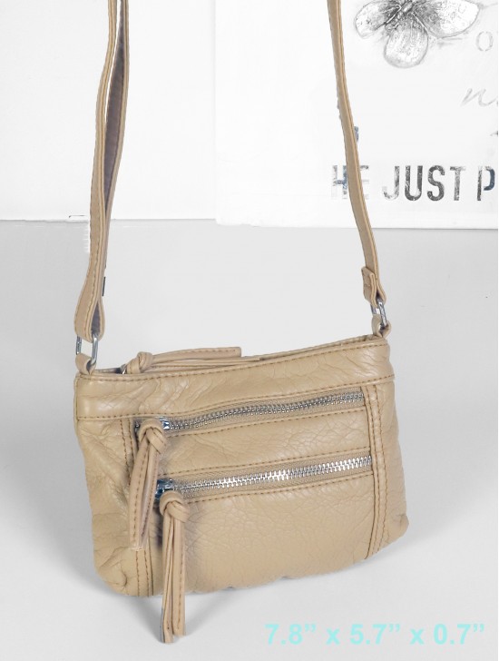 Solid Faux Leather Front Pocket Satchel