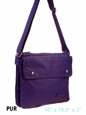 SOLID FAUX LEATHER SATCHEL