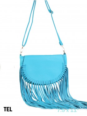Faux Leather Fringe Crossbody Bag