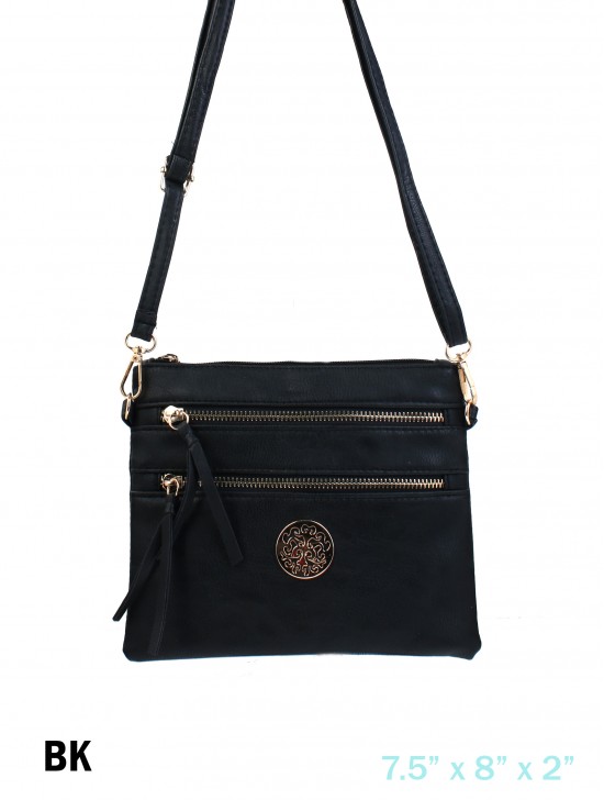 Premium Zip Faux Leather Crossbody