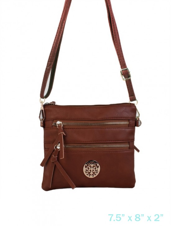 Premium Zip Faux Leather Crossbody