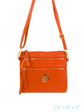 Premium Zip Faux Leather Crossbody