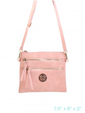 Premium Zip Faux Leather Crossbody