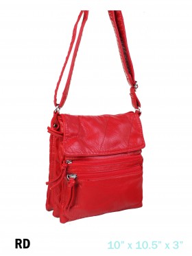 Solid Faux Leather Satchel