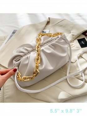 Premium Faux Leather Crossbody W/ Chain