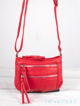 Solid Faux Leather Front Pocket Satchel