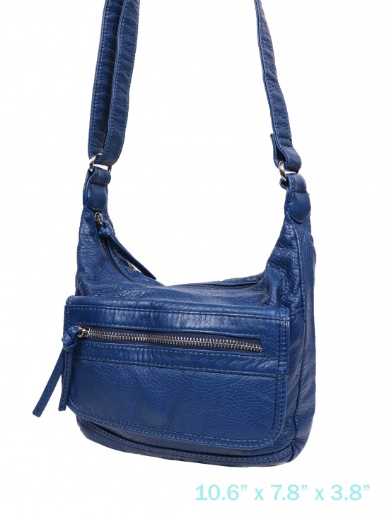 Solid Faux Leather Front Pocket Satchel Solid Faux Leather Front Pocket Satchel