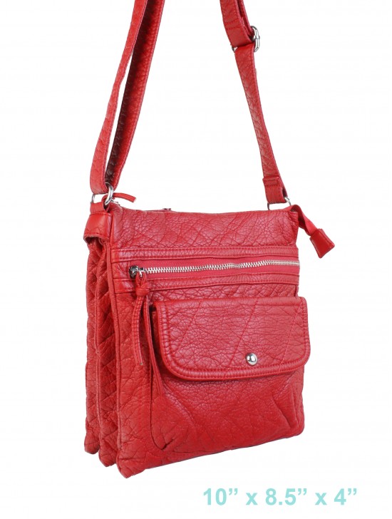 Solid Faux Leather Front Pocket Satchel Solid Faux Leather Front Pocket Satchel