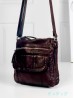 Solid Faux Leather Satchel W/ Multi Pocket