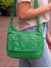Solid Faux Leather Front Pocket Satchel
