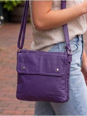 SOLID FAUX LEATHER SATCHEL