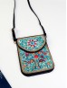 Hand-made Beaded Faux Leather Mini Purse