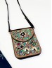 Hand-made Beaded Faux Leather Mini Purse