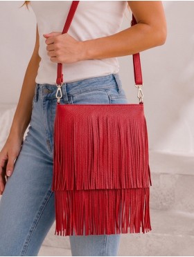 TASSELED CROSSBODY SATCHEL