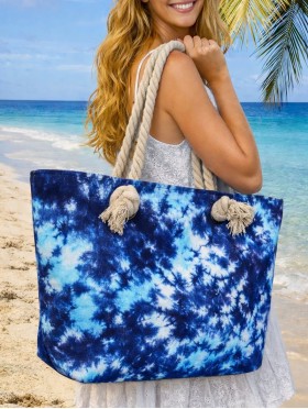 Canvas Tie Dye Print Shoulder Tote