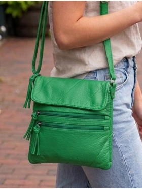 Solid Faux Leather Satchel