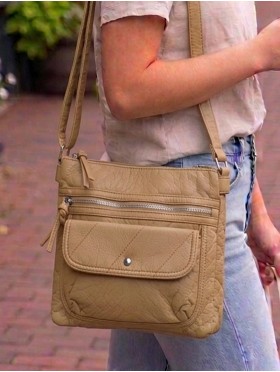 Solid Faux Leather Front Pocket Satchel