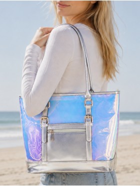 Fluorescent Tote Bag W/ Zip Closure