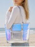 Fluorescent Tote Bag W/ Zip Closure Fluorescent Tote Bag W/ Zip Closure