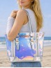 Fluorescent Tote Bag W/ Zip Closure Fluorescent Tote Bag W/ Zip Closure