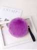Circle Plush Purse W/ Strap