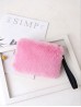 Rectangular Plush Purse W/ Strap