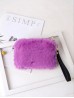 Rectangular Plush Purse W/ Strap