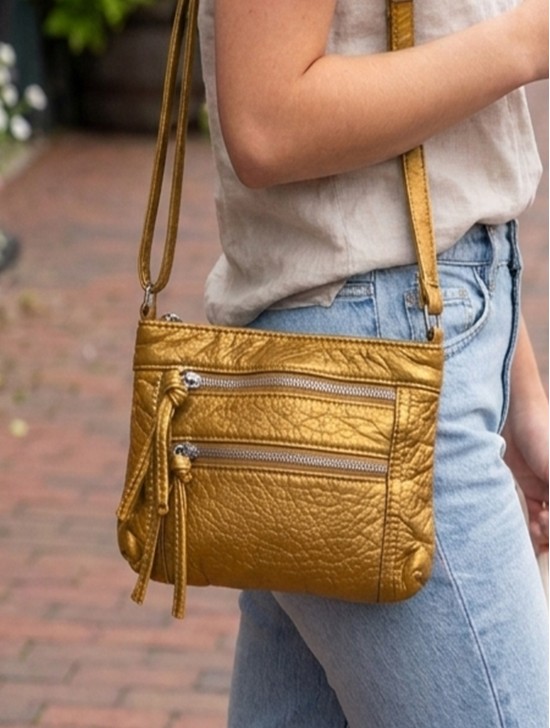 Solid Faux Leather Front Pocket Satchel Solid Faux Leather Front Pocket Satchel