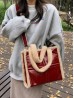 Faux Leather Purse W/Fur trim. Faux Leather Purse W/Fur trim.