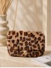 Leopard Print Plush Drawstring Purse Leopard Print Plush Drawstring Purse