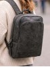 Faux Leather Laptop Backpack W/ Multiple Compartments