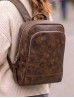 Faux Leather Laptop Backpack W/ Multiple Compartments