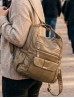 SOLID FAUX LEATHER SATCHEL/BACKPACK SOLID FAUX LEATHER SATCHEL/BACKPACK