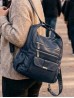 SOLID FAUX LEATHER SATCHEL/BACKPACK SOLID FAUX LEATHER SATCHEL/BACKPACK