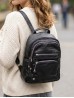 SOLID FAUX LEATHER BACKPACK