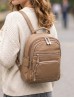 SOLID FAUX LEATHER BACKPACK SOLID FAUX LEATHER BACKPACK