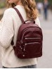 SOLID FAUX LEATHER BACKPACK SOLID FAUX LEATHER BACKPACK