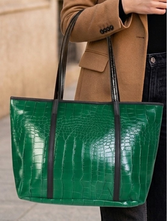 Faux Crocodile Skin Tote Bag Faux Crocodile Skin Tote Bag