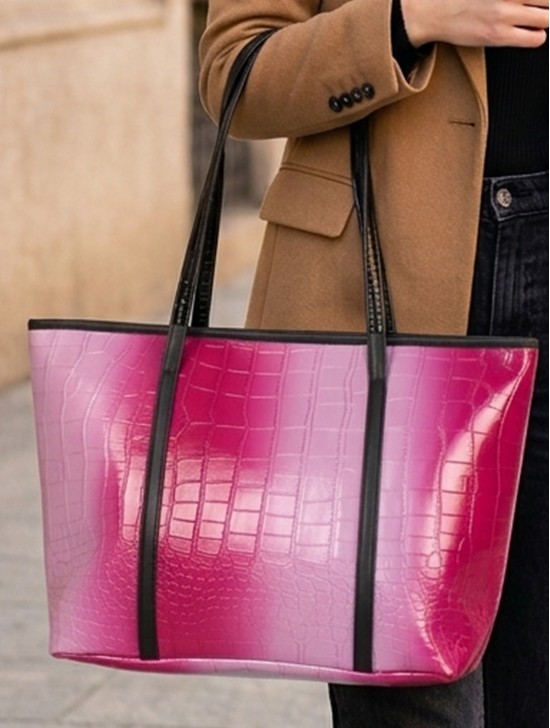 Faux Crocodile Skin Tote Bag Faux Crocodile Skin Tote Bag