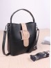 Faux Leather Satchel with Long Strap