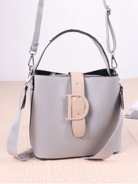 Faux Leather Satchel with Long Strap