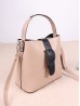 Faux Leather Satchel with Long Strap