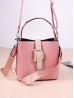 Faux Leather Satchel with Long Strap