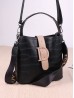 Faux Snake Skin Satchel Bag with Long Strap 