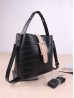 Faux Snake Skin Satchel Bag with Long Strap 