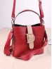 Faux Snake Skin Satchel Bag with Long Strap 