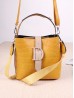 Faux Snake Skin Satchel Bag with Long Strap 