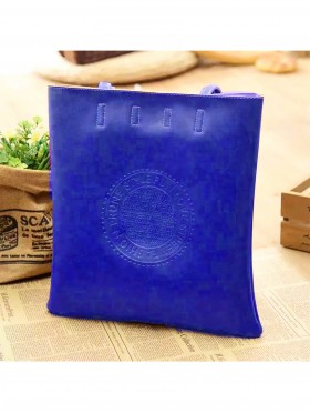 Solid Colour Glossy PU Tote Bag 