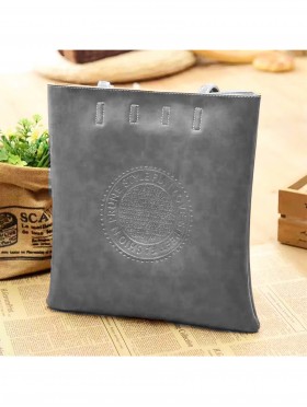 Solid Colour Glossy PU Tote Bag 