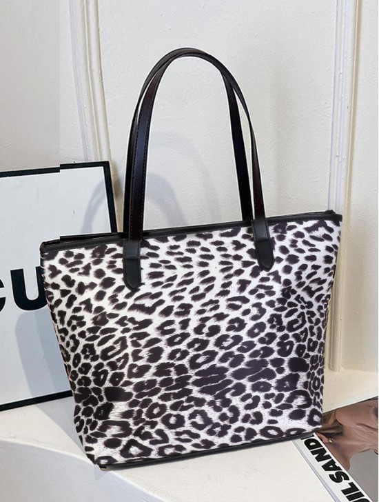 Leopard Print Fashion Tote Bag 